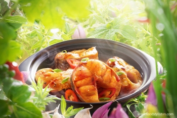 Snakehead Fish cooked with meat or fish braise sauce