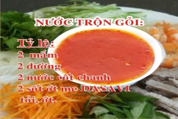 Pha chế nước trộn gỏi